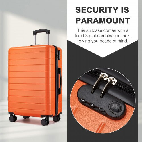 KSN2691 20/24/28-inch orange and black luggage set – set view