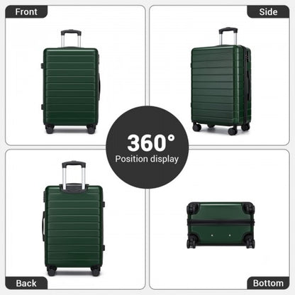 KSN2691 20/24/28-inch green and black luggage set – set view