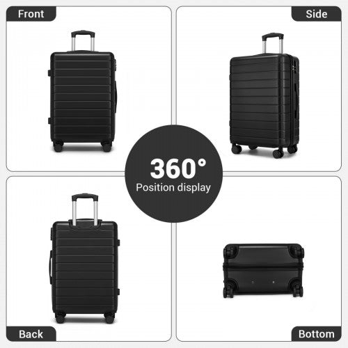 KSN2691 20/24/28-inch black luggage set – set view