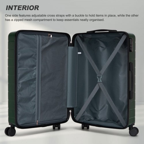 KSN2691 20/24/28-inch green and black luggage set – set view