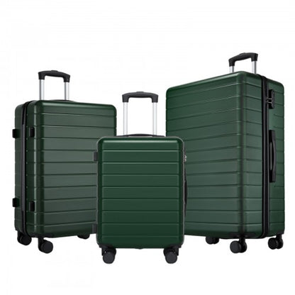 KSN2691 20/24/28-inch green and black luggage set – set view