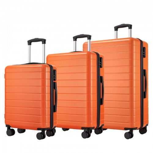 KSN2691 20/24/28-inch orange and black luggage set – set view