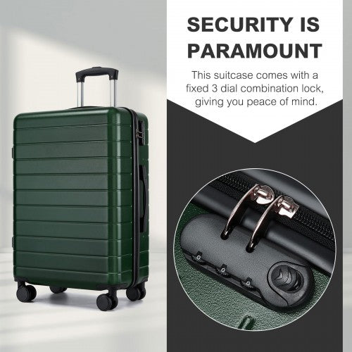 KSN2691 20/24/28-inch green and black luggage set – set view