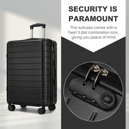 KSN2691 20/24/28-inch black luggage set – set view