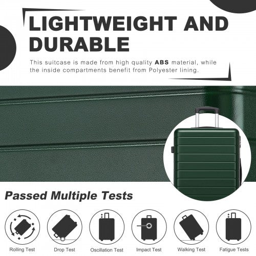 KSN2691 20/24/28-inch green and black luggage set – set view