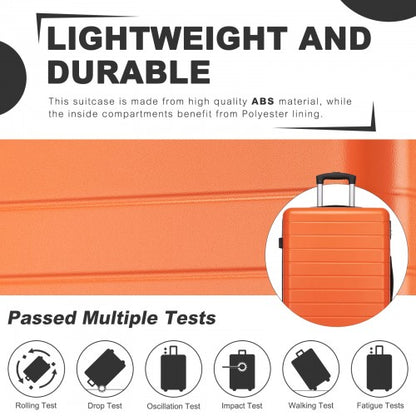 KSN2691 20/24/28-inch orange and black luggage set – set view