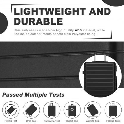 KSN2691 20/24/28-inch black luggage set – set view