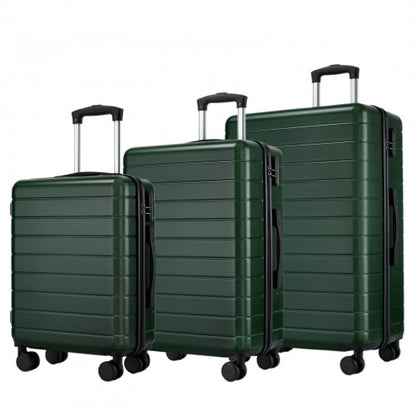 KSN2691 20/24/28-inch green and black luggage set – set view