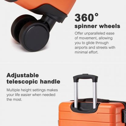 KSN2691 20/24/28-inch orange and black luggage set – set view
