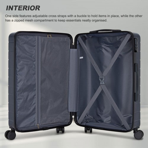 KSN2691 20/24/28-inch navy and black luggage set – set view