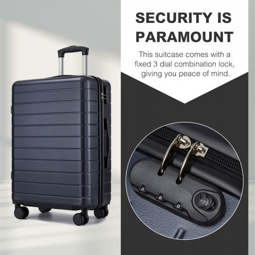 KSN2691 20/24/28-inch navy and black luggage set – set view