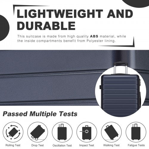 KSN2691 20/24/28-inch navy and black luggage set – set view