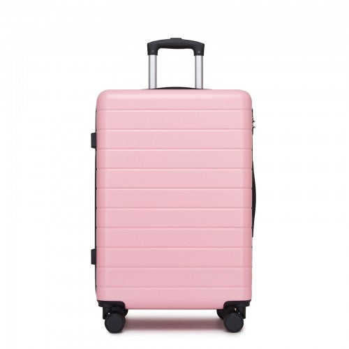 KSN2691 - 24" Checked Luggage, Durable ABS Hard Shell Suitcase with 360 Silent Spinner Wheels & Secure Combination Lock