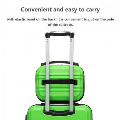 K1871-1L - Kono 12 Inch Lightweight Hard Shell ABS Vanity Case - Green