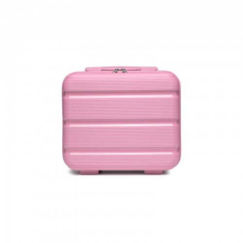 KSK2492 - Kono 12-Inch PP Hardshell Lightweight Vanity Case for Travel & Daily Use - Pink