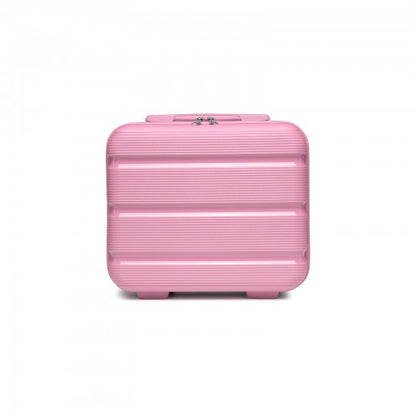 KSK2492 - Kono 12-Inch PP Hardshell Lightweight Vanity Case for Travel & Daily Use - Pink