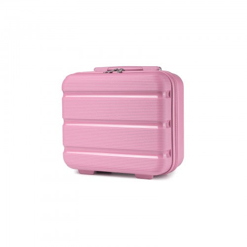 KSK2492 - Kono 12-Inch PP Hardshell Lightweight Vanity Case for Travel & Daily Use - Pink