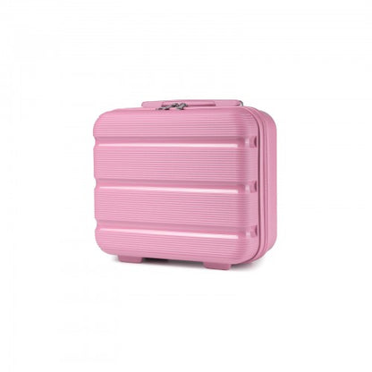 KSK2492 - Kono 12-Inch PP Hardshell Lightweight Vanity Case for Travel & Daily Use - Pink