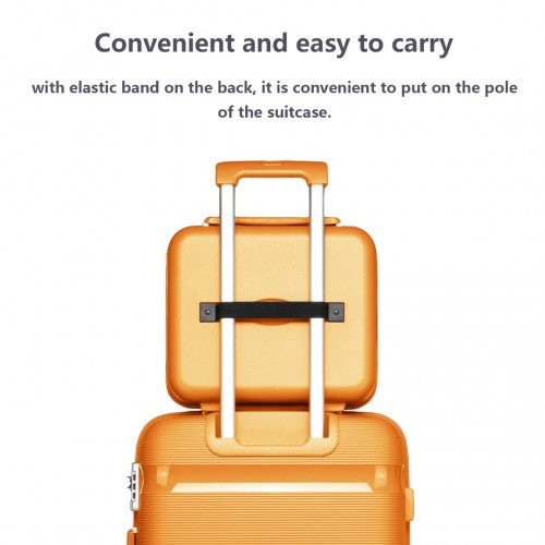 K2092L - Kono 14 Inch Bright Hard Shell PP Vanity Case - Orange