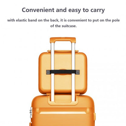K2092L - Kono 14 Inch Bright Hard Shell PP Vanity Case - Orange