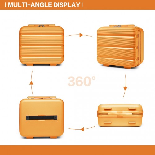 K2092L - Kono 14 Inch Bright Hard Shell PP Vanity Case - Orange
