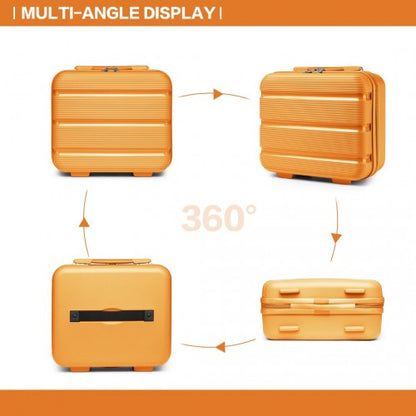 K2092L - Kono 14 Inch Bright Hard Shell PP Vanity Case - Orange