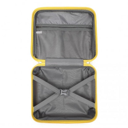 K2092L - Kono 14 Inch Bright Hard Shell PP Vanity Case - Yellow