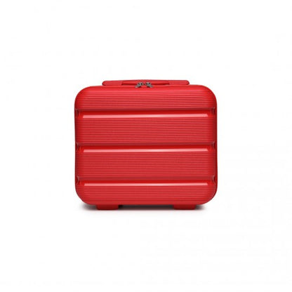 K2092L - Kono 14 Inch Bright Hard Shell PP Vanity Case - Red