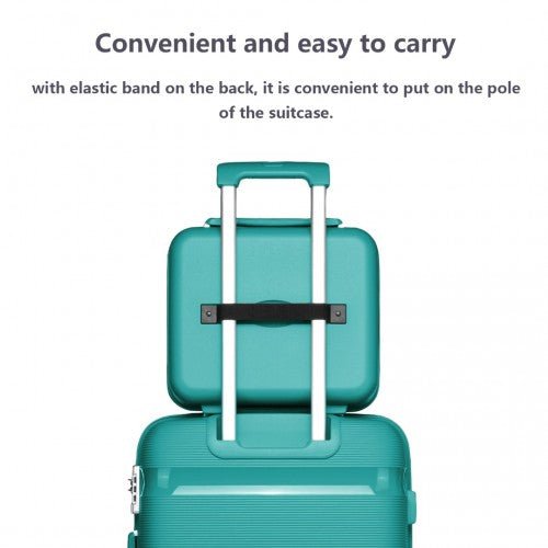 K2092L - Kono 14 Inch Bright Hard Shell PP Vanity Case - Blue