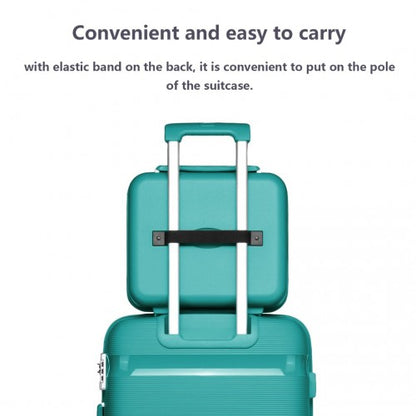 K2092L - Kono 14 Inch Bright Hard Shell PP Vanity Case - Blue