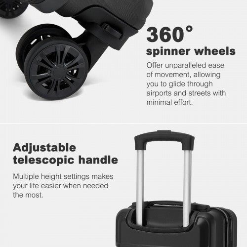Kono KSK2581 15-inch black suitcase – detail view 6