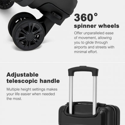 Kono KSK2581 15-inch black suitcase – detail view 6