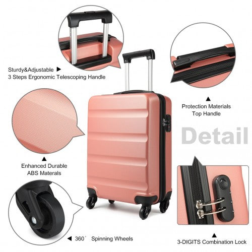 Kono K1991-1L 19-inch nude suitcase – side view
