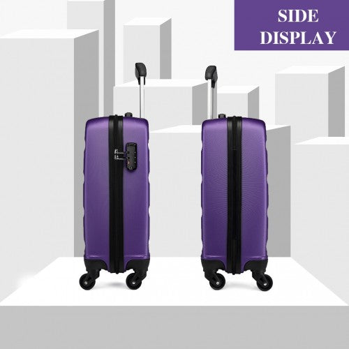 K1991-1L - Kono 19 Inch Horizontal Design ABS Hard Shell Suitcase With TSA Lock - Purple