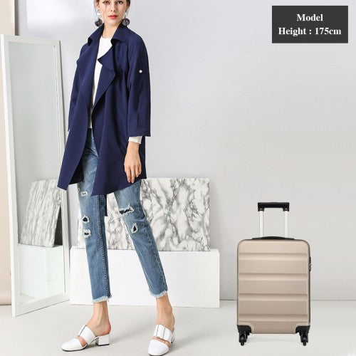 K1991-1L - Kono 19 Inch Horizontal Design ABS Hard Shell Suitcase With TSA Lock - Gold