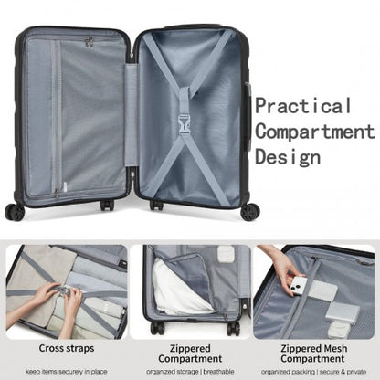 Kono KSK2492 19-inch black suitcase – detail view 19