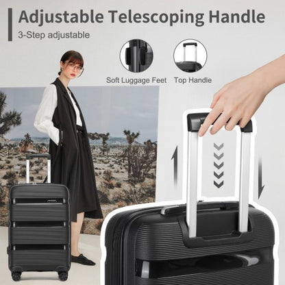 Kono KSK2492 19-inch black suitcase – detail view 19