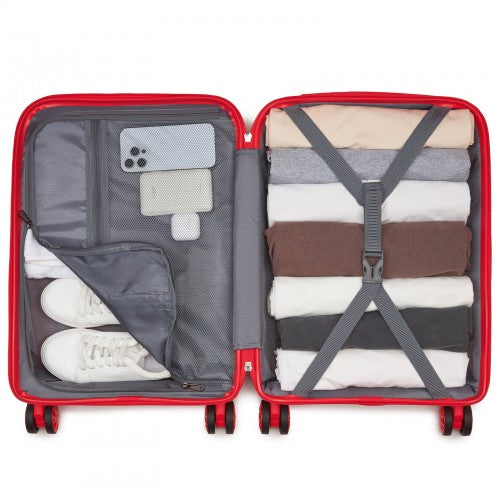Kono KSK2492 19-inch red suitcase – detail view 19