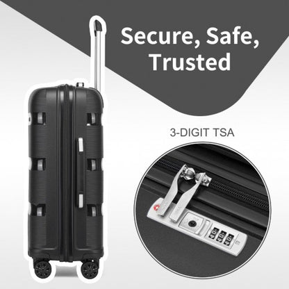 Kono KSK2492 19-inch black suitcase – detail view 19