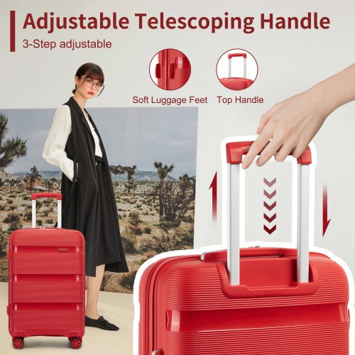 Kono KSK2492 19-inch red suitcase – detail view 19
