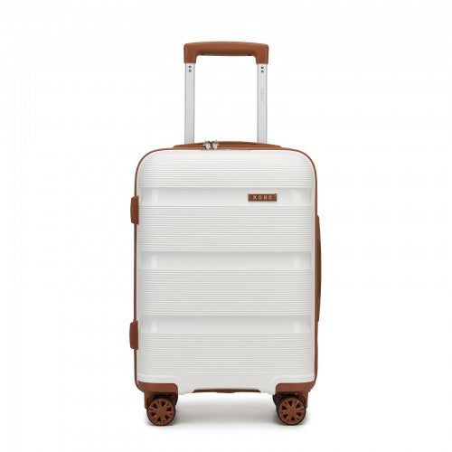 Kono KSK2492 19-inch cream and brown suitcase – detail view 19
