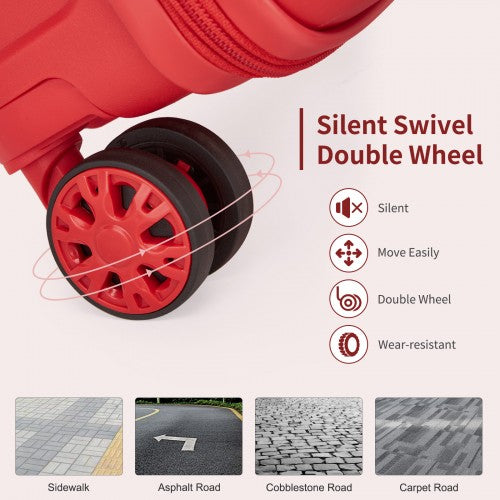 Kono KSK2492 19-inch red suitcase – detail view 19