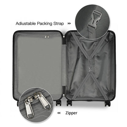 Kono K1871-1L 20-inch black suitcase – rear view