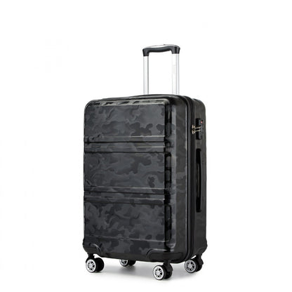 Kono K1871-1L 20-inch black suitcase – front view