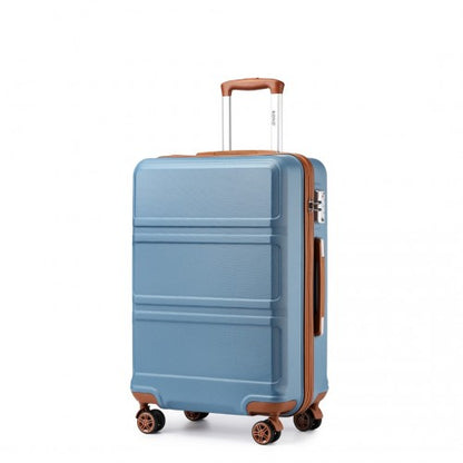 Kono K1871-1L 20-inch blue and brown suitcase – detail view 20