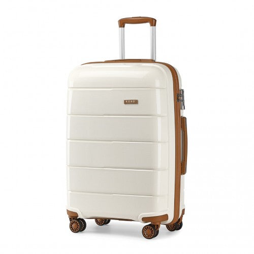 Kono K1997L 20-inch cream suitcase – detail view 20