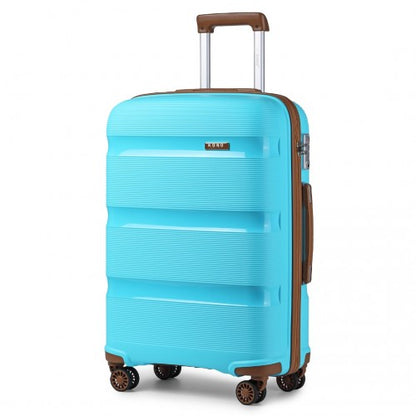 Kono K2092L 20-inch blue and brown suitcase – detail view 20