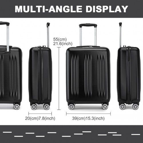 Kono KSK2483 20-inch black suitcase – detail view 20