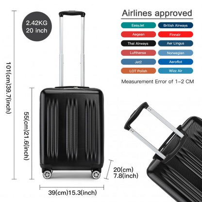 Kono KSK2483 20-inch black suitcase – detail view 20