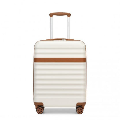 Kono KSK2484 20-inch cream and brown suitcase – detail view 20